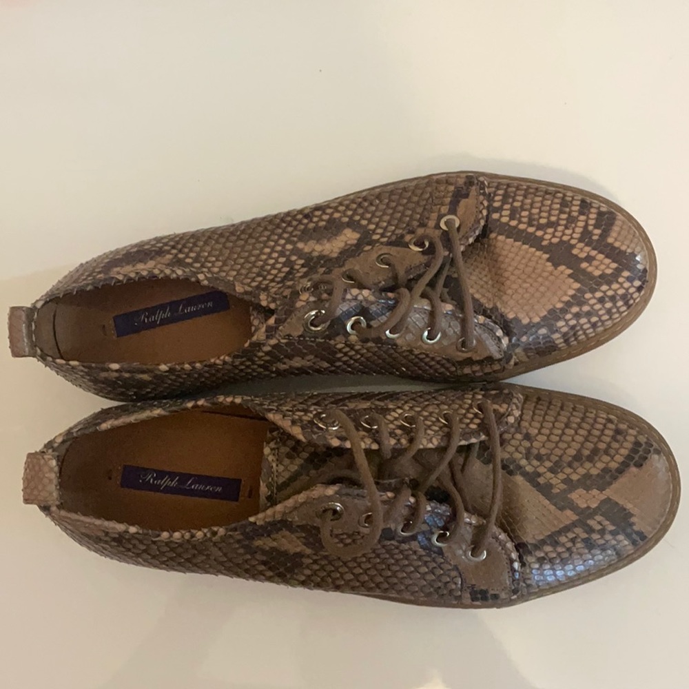 Snake skin sneakers, Ralph Lauren Purple Label